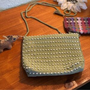 Green and Multicolor Patterned Women's Bag
